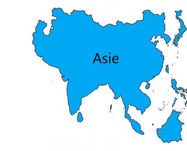 Les pays de l'Asie